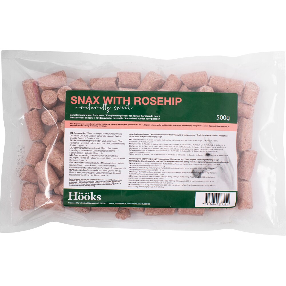 Horse treats 500 g Rosehip Snax 500g Hööks