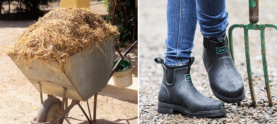 boots for cleaning horse stalls